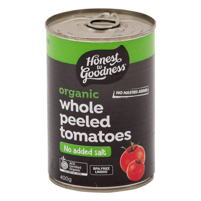 Honest to Goodness Organic Whole Peeled Tomatoes 400g