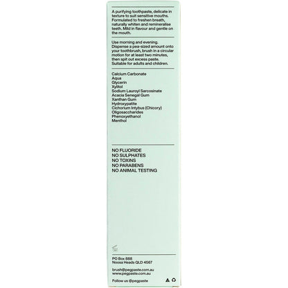 Peg Paste Natural Toothpaste with Hydroxyapatite Natural Mint 190g - Peg Paste