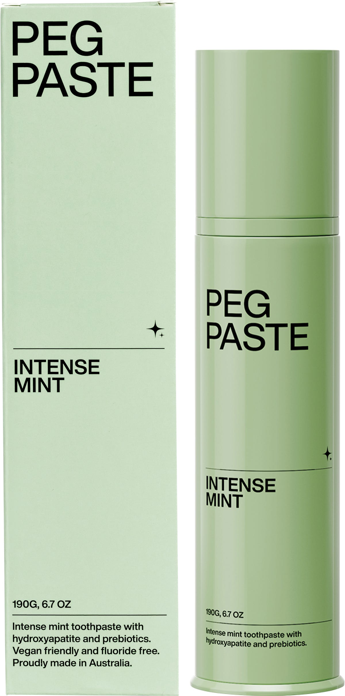 Pg Mask Toothpaste Peg Paste Natural Toothpaste with Hydroxyapatite Intense Mint 190g - P ...