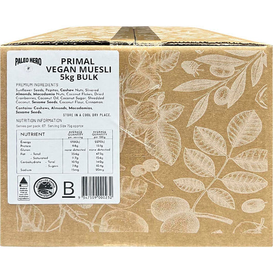 Paleo Hero Vegan Muesli Bulk 5kg - Paleo Hero
