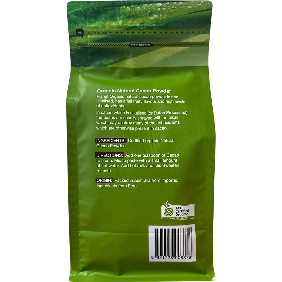 Planet Organic Cacao Powder 500g - Planet Organic