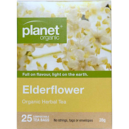 Planet Organic Elderflower Herbal Tea Bags 25pk - Planet Organic