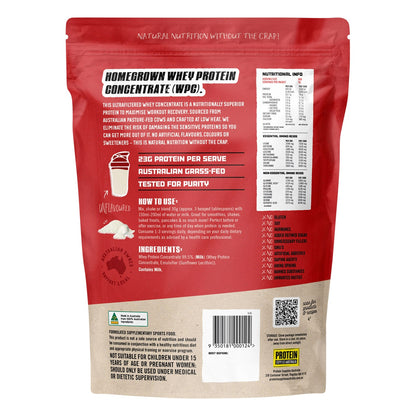 Protein Supplies Australia WPC Whey Protein Concentrate Pure/Unflavoured 500g