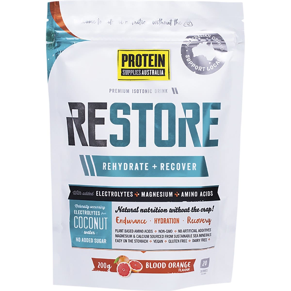 Protein Supplies Australia Restore Hydration Recovery Drink 200g