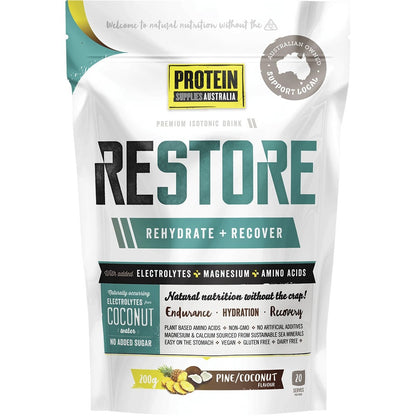 Protein Supplies Australia Restore Hydration Recovery Drink 200g