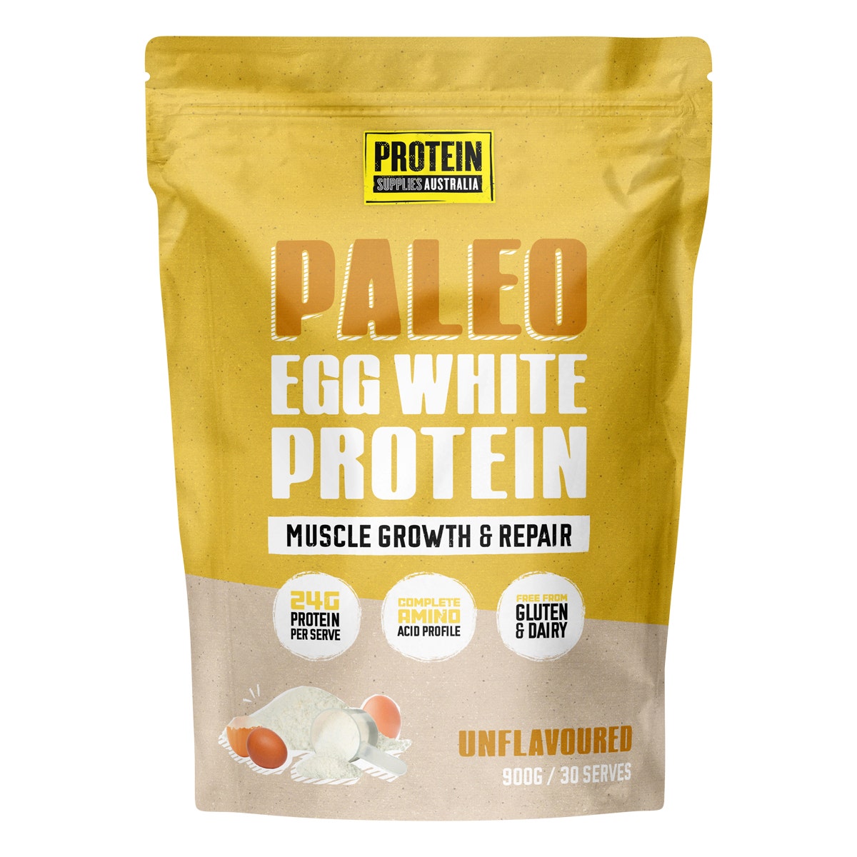 Protein Supplies Australia PaleoPro Egg White Protein Pure 900g