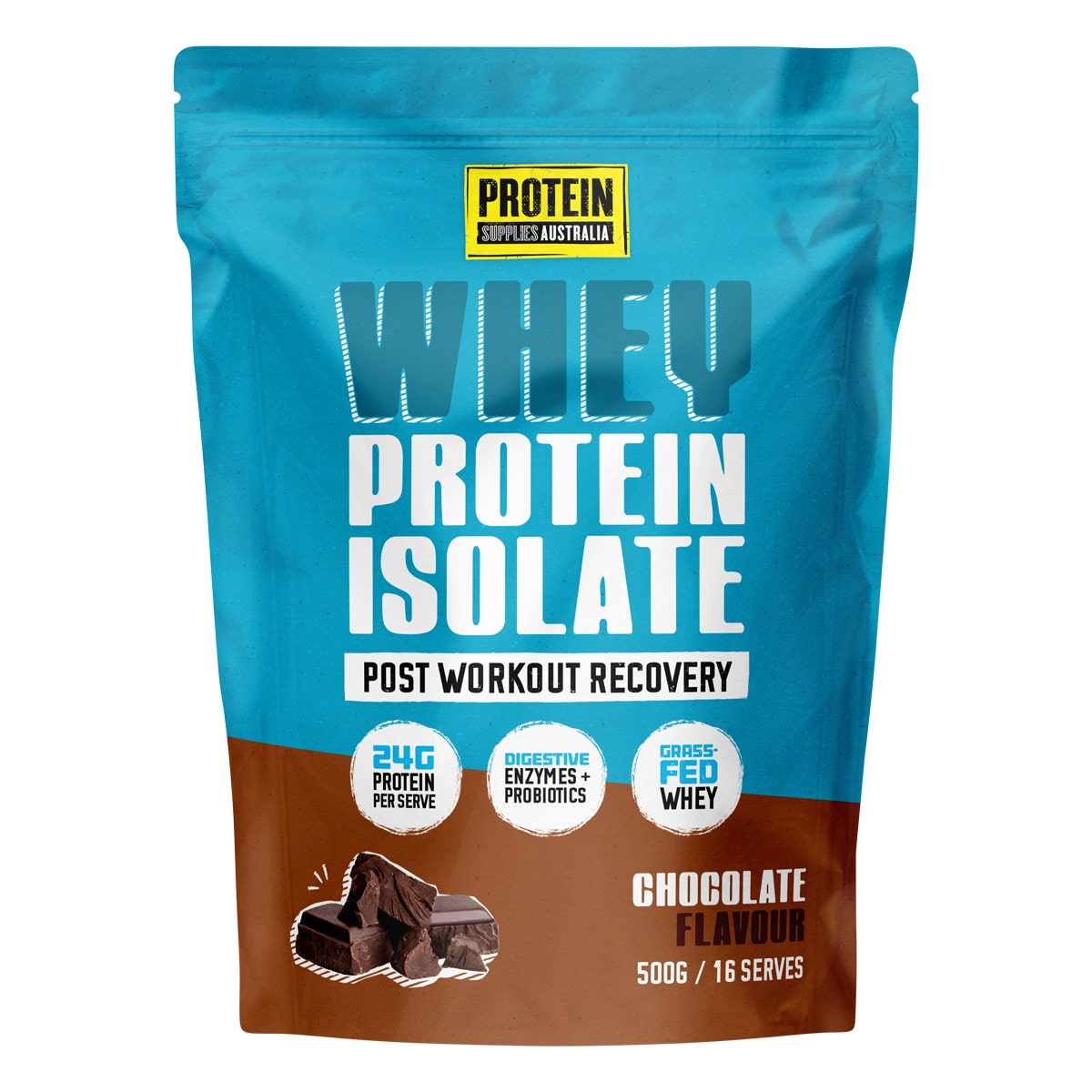 Protein Supplies Australia WPI Whey Protein Isolate Chocolate 500g