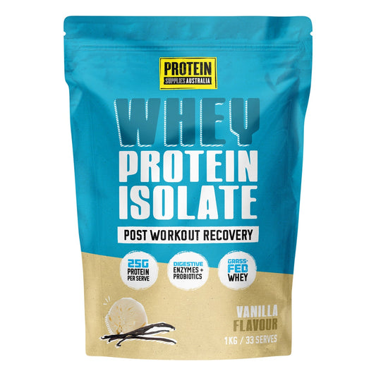 Protein Supplies Australia WPI Whey Protein Isolate Vanilla 1kg