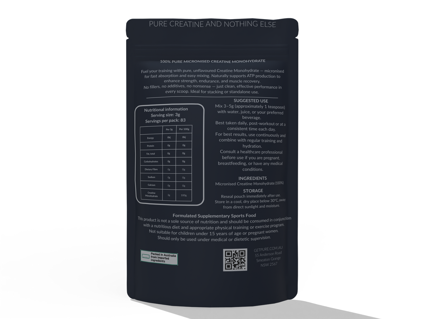 PURE Micronised Creatine Monohydrate