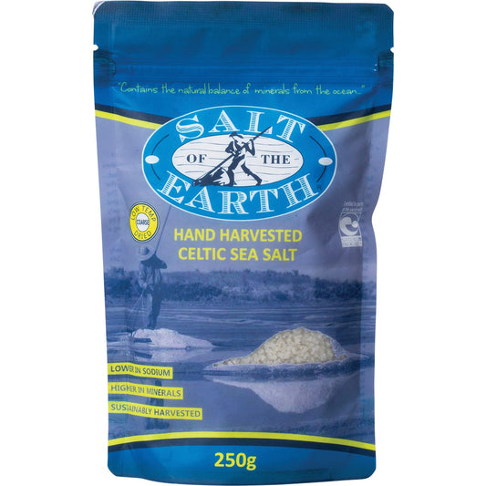 SALT OF THE EARTH Celtic Sea Salt Low Temp Dried Coarse 250g - SALT OF THE EARTH