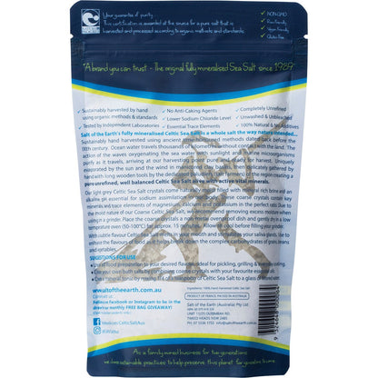 SALT OF THE EARTH Celtic Sea Salt Coarse 250g - SALT OF THE EARTH
