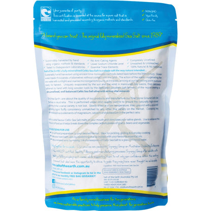 SALT OF THE EARTH Celtic Sea Salt Fine 650g - SALT OF THE EARTH