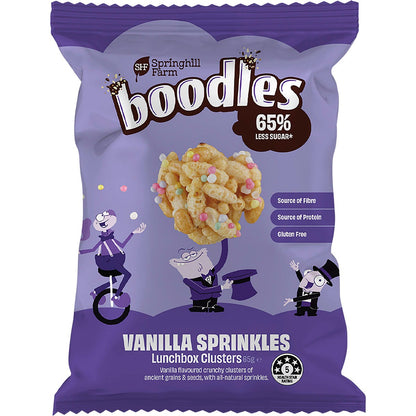 Springhill Farm Boodles Lunchbox Clusters Vanilla Sprinkles 65g - Springhill Farm