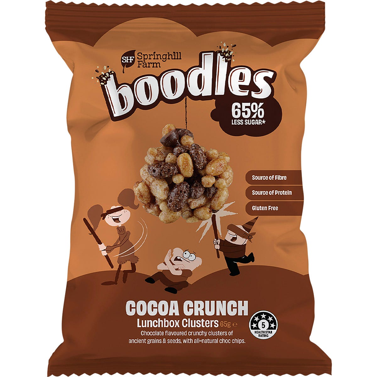 Springhill Farm Boodles Lunchbox Clusters Cocoa Crunch 65g - Springhill Farm