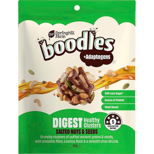 Springhill Farm Boodles Healthy Clusters DIGEST Salted Nuts & Seeds 65g - Springhill Farm