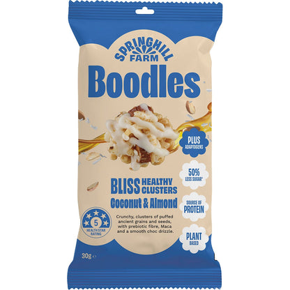 Springhill Farm Boodles Healthy Clusters BLISS Coconut & Almond 10x30g - Springhill Farm