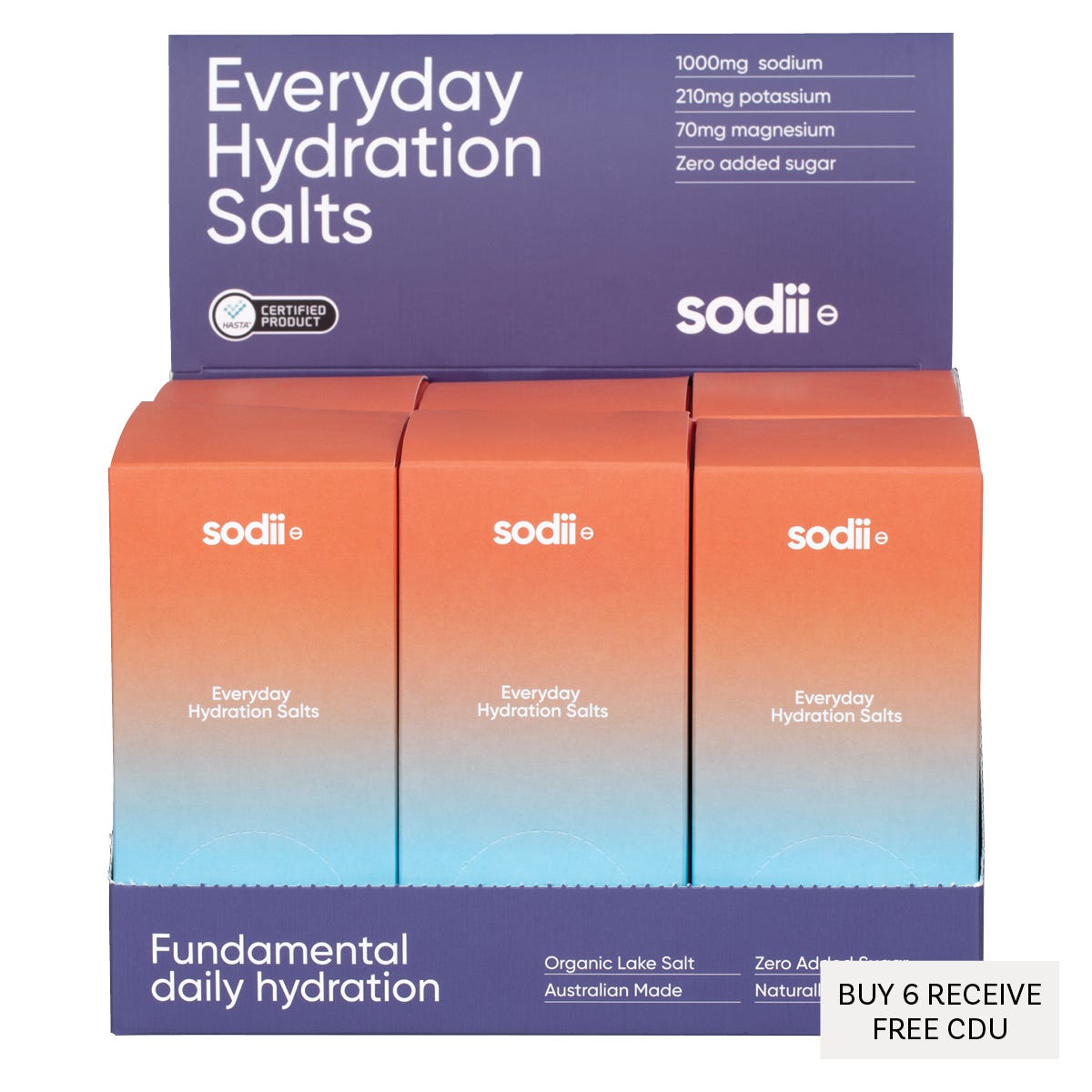Sodii Everyday Hydration Salts Salty Grapefruit 30pk - Sodii