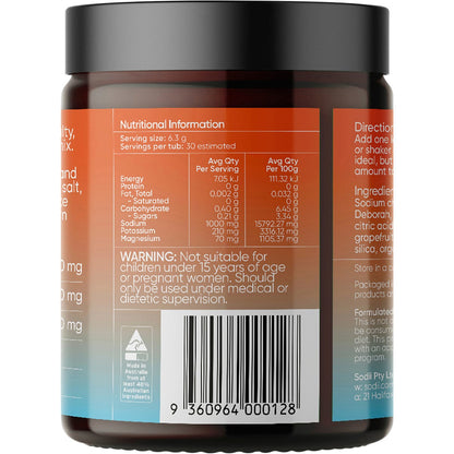 Sodii Everyday Hydration Salts Salty Grapefruit 185g - Sodii