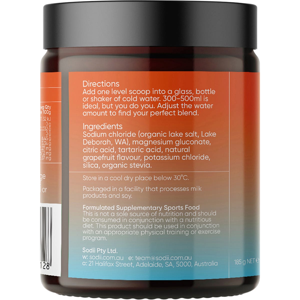 Sodii Everyday Hydration Salts Salty Grapefruit 185g - Sodii