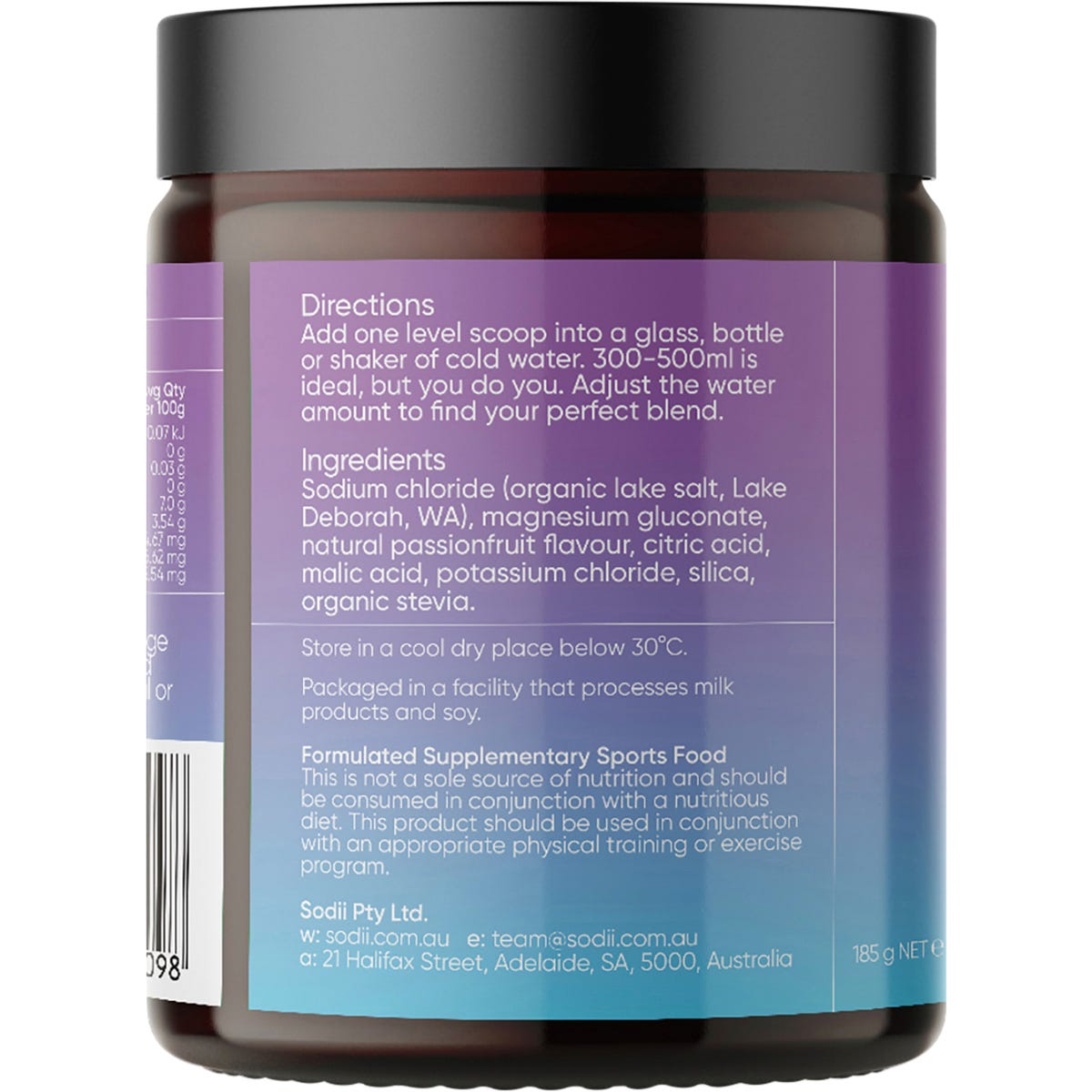 Sodii Everyday Hydration Salts Salty Passionfruit 185g - Sodii