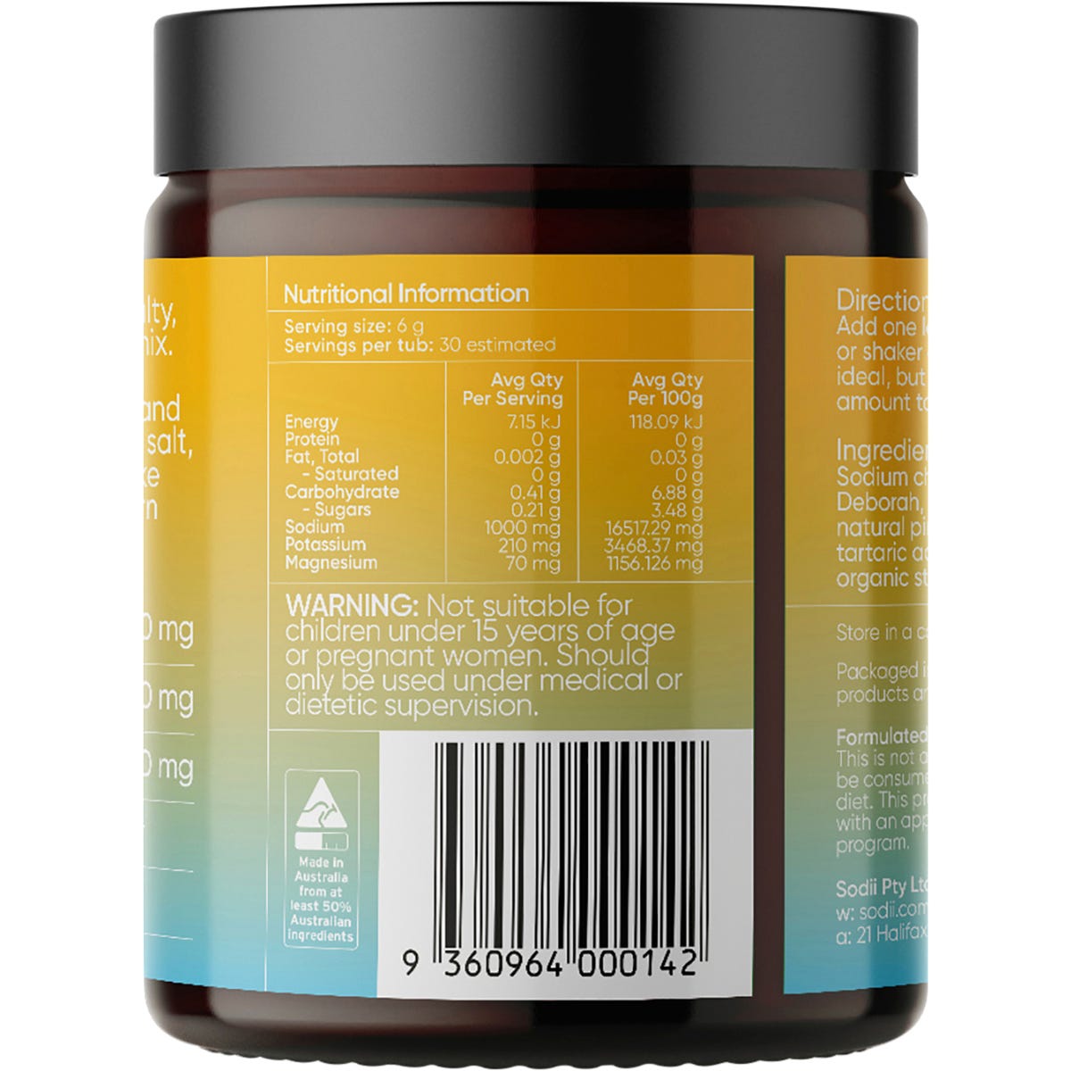 Sodii Everyday Hydration Salts Salty Pineapple 185g - Sodii
