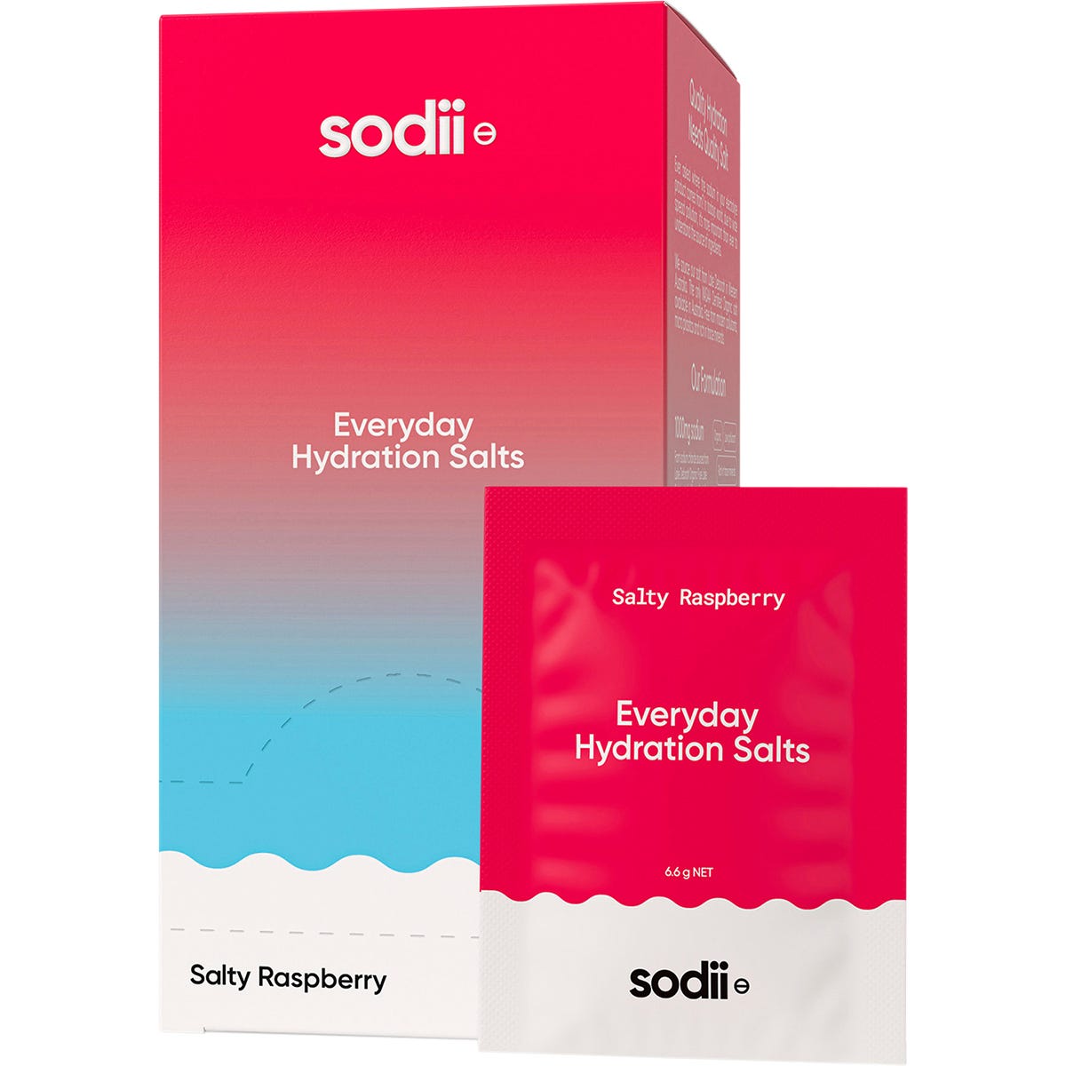 Sodii Everyday Hydration Salts Salty Raspberry 30pk - Sodii