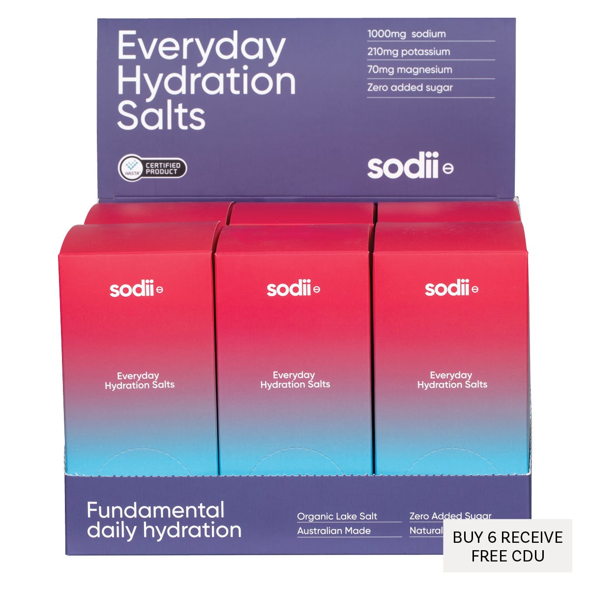 Sodii Everyday Hydration Salts Salty Raspberry 30pk - Sodii