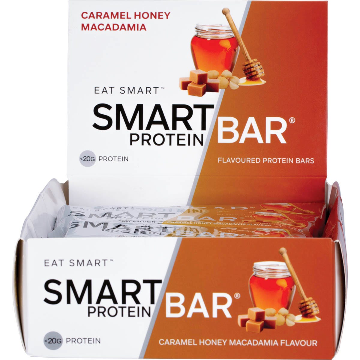 Smart Protein Bar Caramel Honey Macadamia Flavour Protein Bar 12x60g - Smart Protein Bar