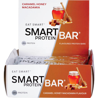 Smart Protein Bar Caramel Honey Macadamia Flavour Protein Bar 12x60g - Smart Protein Bar