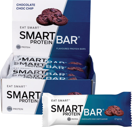 Smart Protein Bar Chocolate Choc Chip Flavour Protein Bar 12x60g - Smart Protein Bar