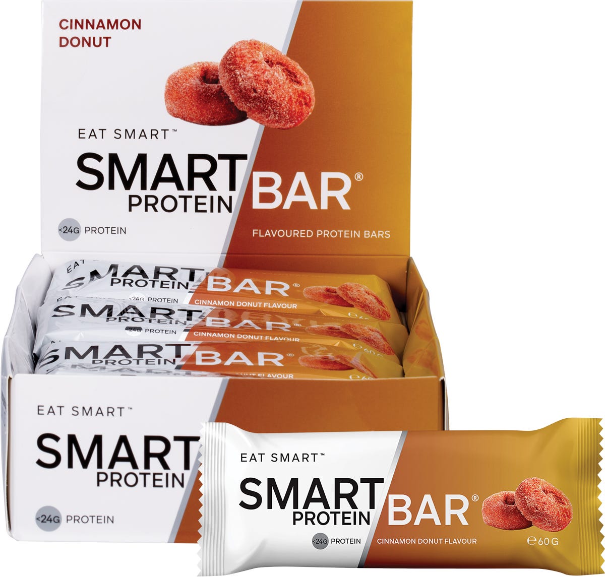 Smart Protein Bar Cinnamon Donut Flavour Protein Bar 12x60g - Smart Protein Bar