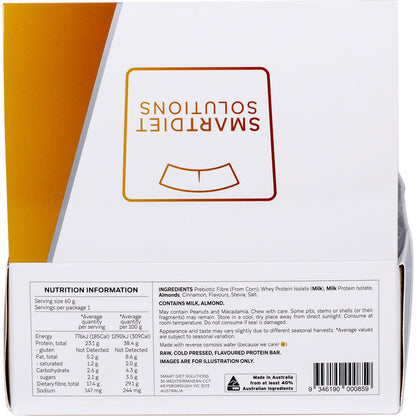 Smart Protein Bar Cinnamon Donut Flavour Protein Bar 12x60g - Smart Protein Bar