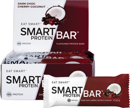 Smart Protein Bar Dark Choc Cherry Coconut Flavour Protein Bar 12x60g - Smart Protein Bar