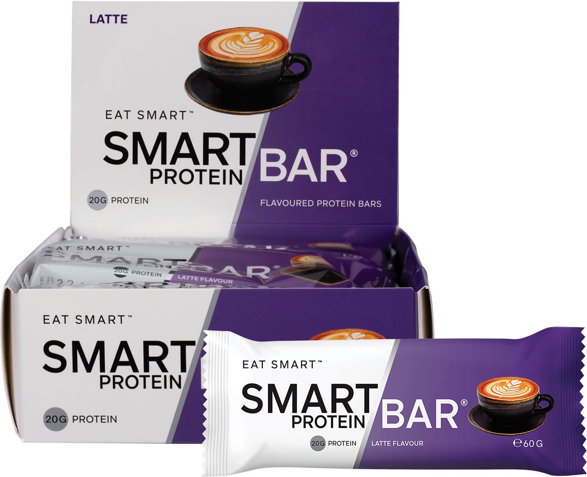 Smart Protein Bar Latte Flavour Protein Bar 12x60g - Smart Protein Bar