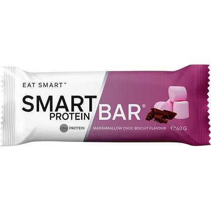 Smart Protein Bar Marshmallow Choc Biscuit Flavour Protein Bar 12x60g - Smart Protein Bar