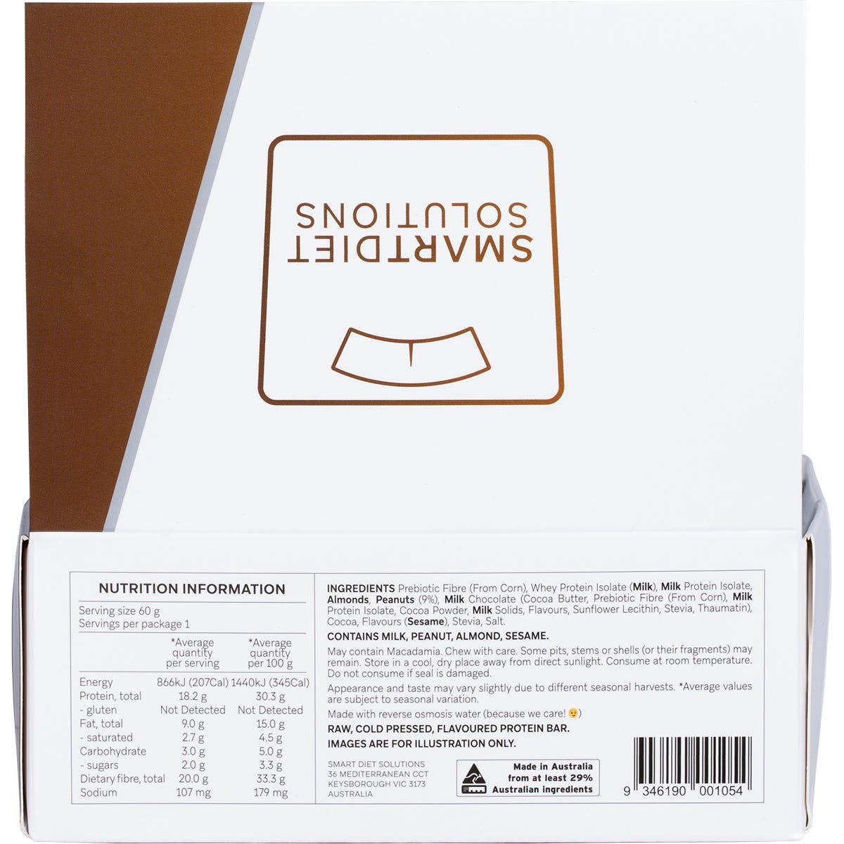 Smart Protein Bar Peanut Choc Caramel Flavour Protein Bar 12x60g - Smart Protein Bar