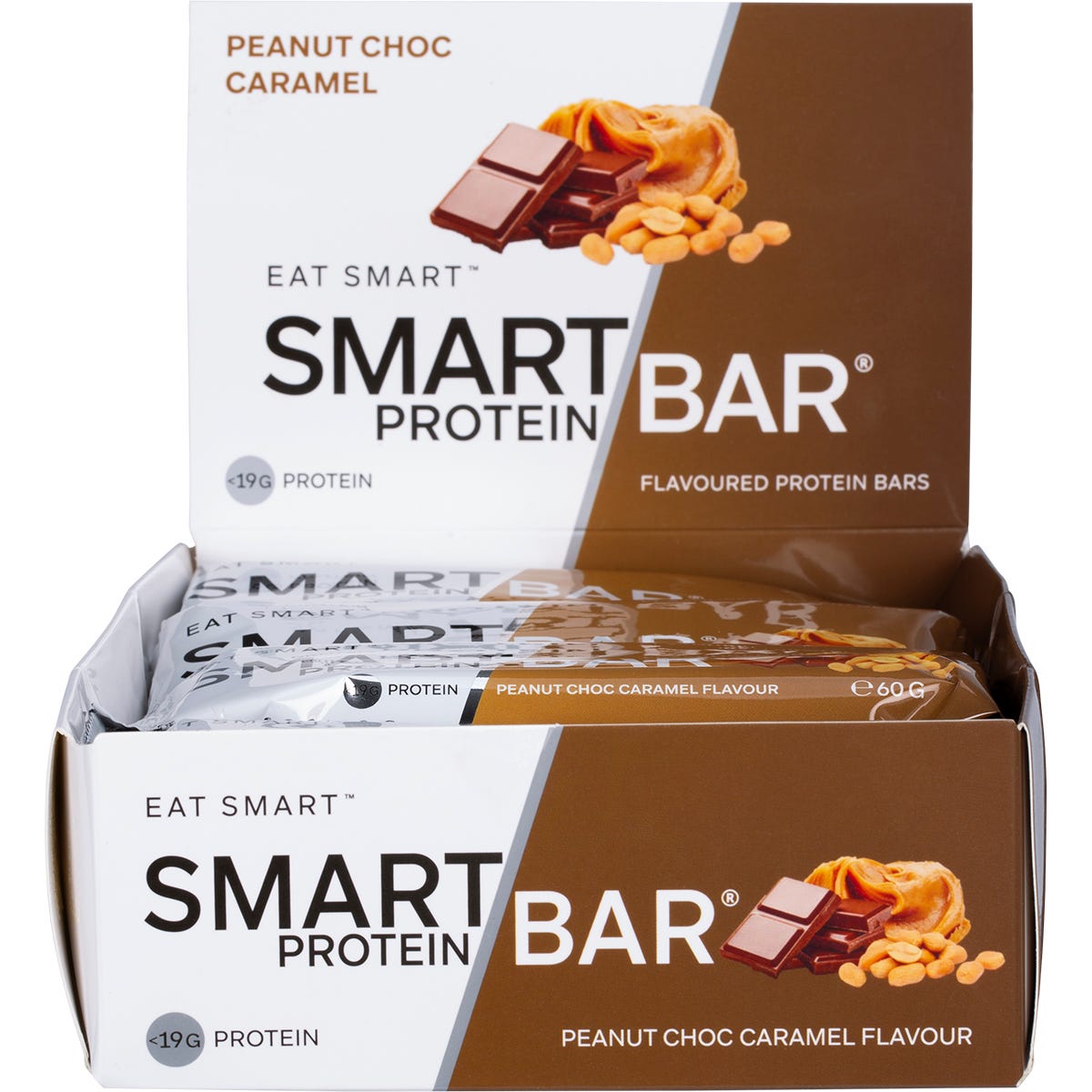 Smart Protein Bar Peanut Choc Caramel Flavour Protein Bar 12x60g - Smart Protein Bar