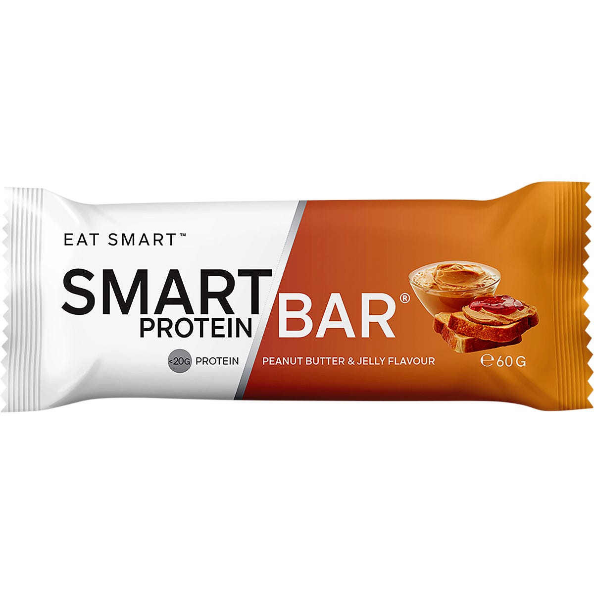 Smart Protein Bar Peanut Butter & Jelly Flavour Protein Bar 12x60g - Smart Protein Bar