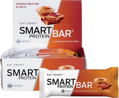 Smart Protein Bar Peanut Butter & Jelly Flavour Protein Bar 12x60g - Smart Protein Bar