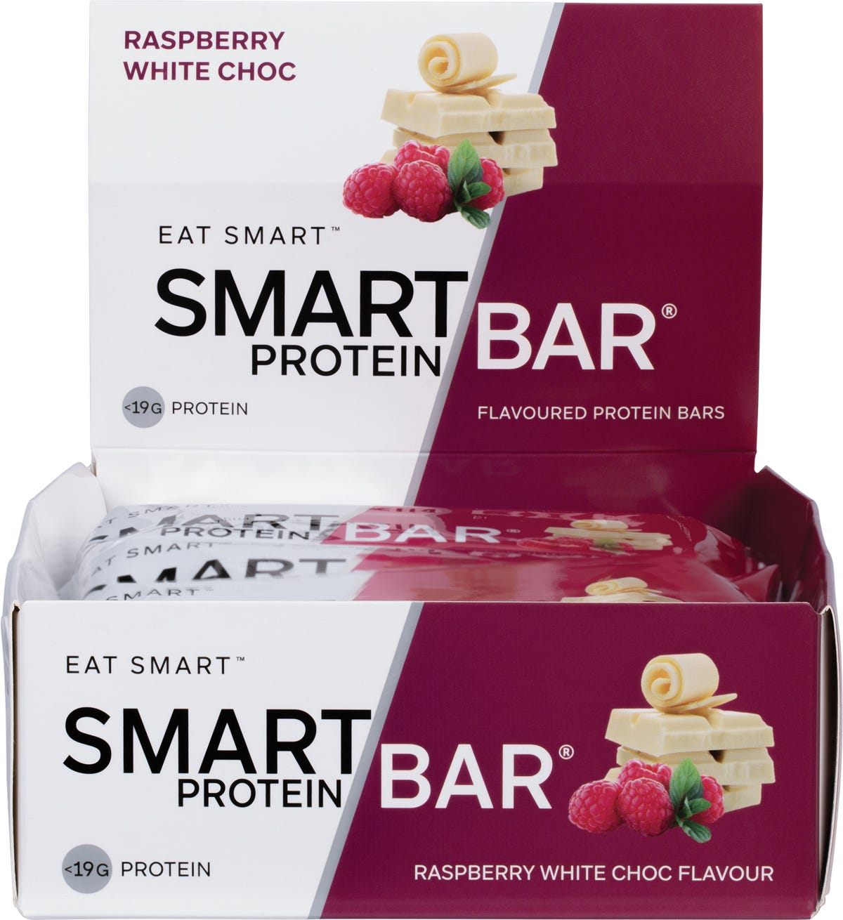 Smart Protein Bar Raspberry White Chocolate Flavour Protein Bar 12x60g - Smart Protein Bar