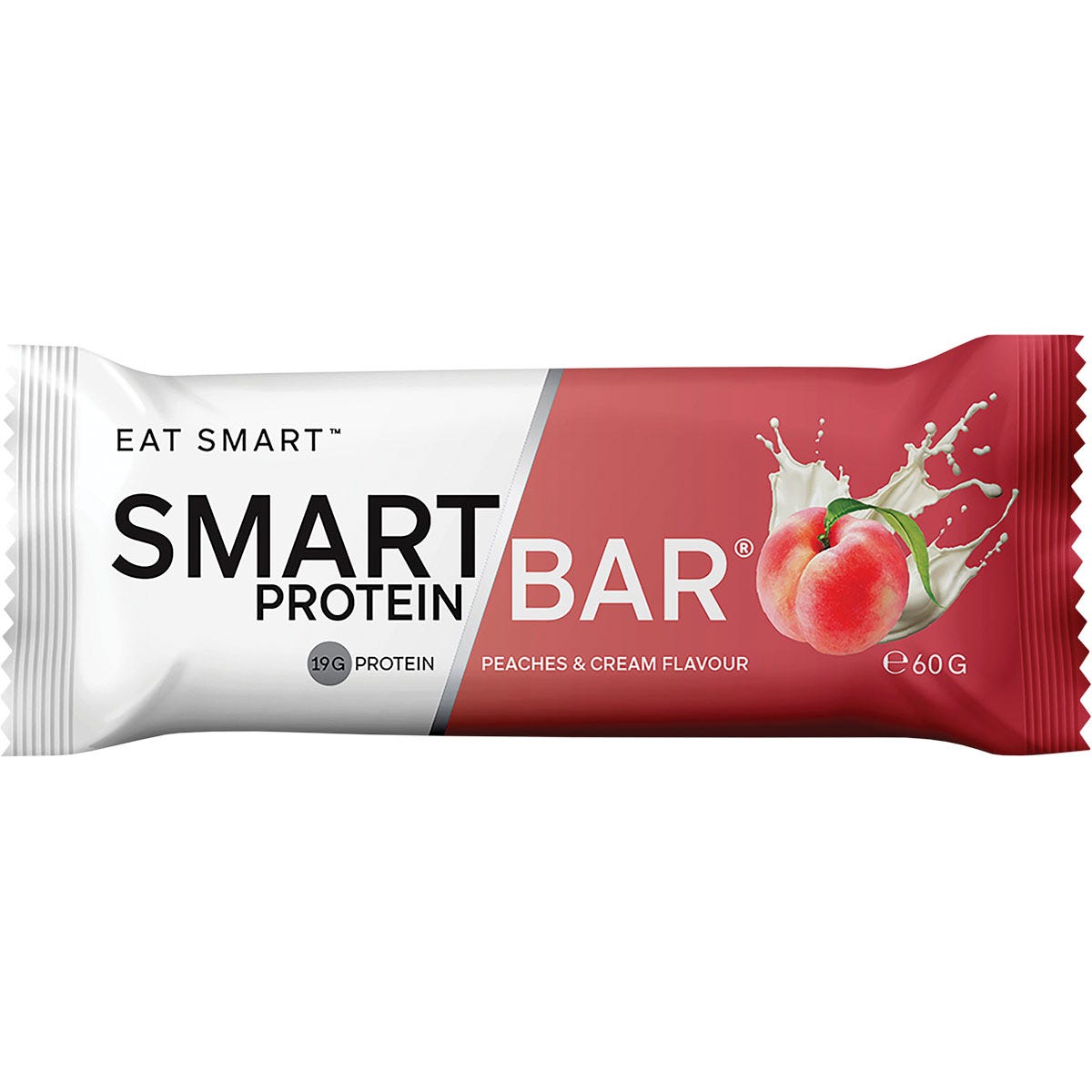 Smart Protein Bar Peaches & Cream Flavour Protein Bar 12x60g - Smart Protein Bar