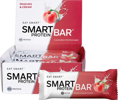 Smart Protein Bar Peaches & Cream Flavour Protein Bar 12x60g - Smart Protein Bar