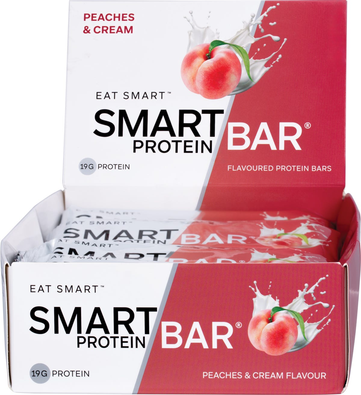 Smart Protein Bar Peaches & Cream Flavour Protein Bar 12x60g - Smart Protein Bar
