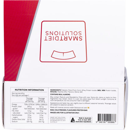 Smart Protein Bar Peaches & Cream Flavour Protein Bar 12x60g - Smart Protein Bar