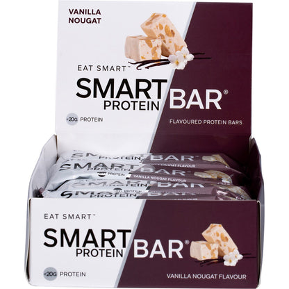 Smart Protein Bar Vanilla Nougat Flavour Protein Bar 12x60g - Smart Protein Bar