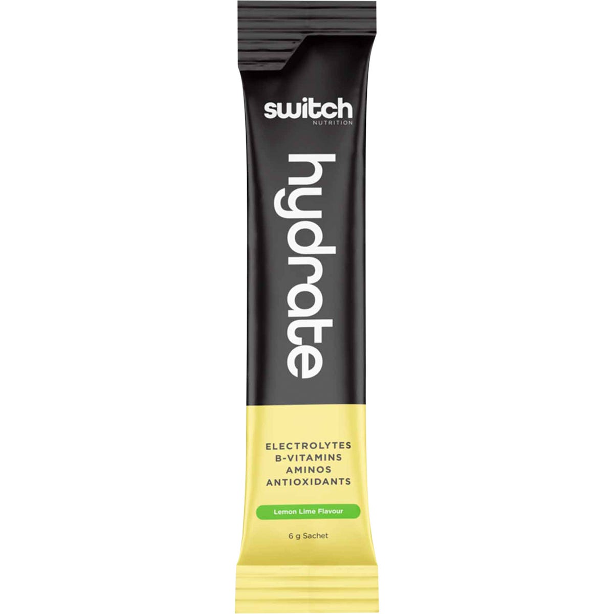 Switch Nutrition Hydrate Electrolytes No Added Sugar Lemon Lime 20x6g - Switch Nutrition