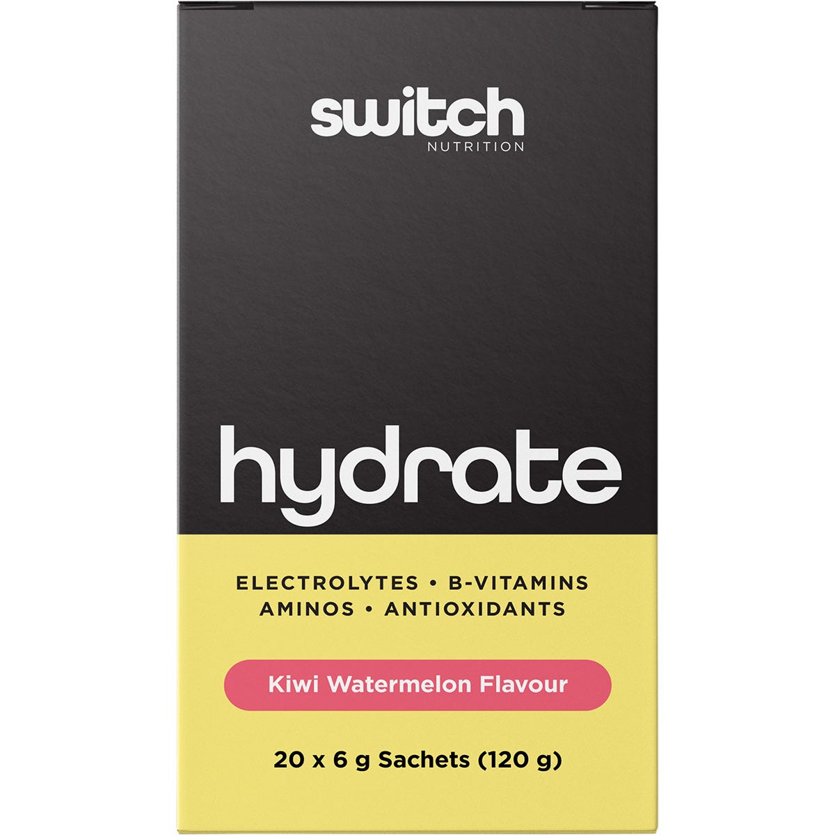 Switch Nutrition Hydrate Electrolytes No Added Sugar Kiwi Watermelon 20x6g - Switch Nutrition