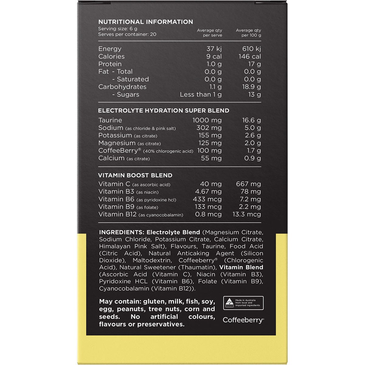 Switch Nutrition Hydrate Electrolytes No Added Sugar Orange Crush 20x6g - Switch Nutrition