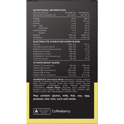 Switch Nutrition Hydrate Electrolytes No Added Sugar Mango Passionfruit 20x6g - Switch Nutrition