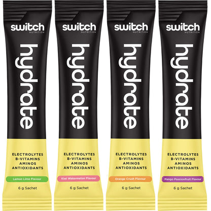 Switch Nutrition Hydrate Electrolytes No Added Sugar Assorted Flavours 20x6g - Switch Nutrition